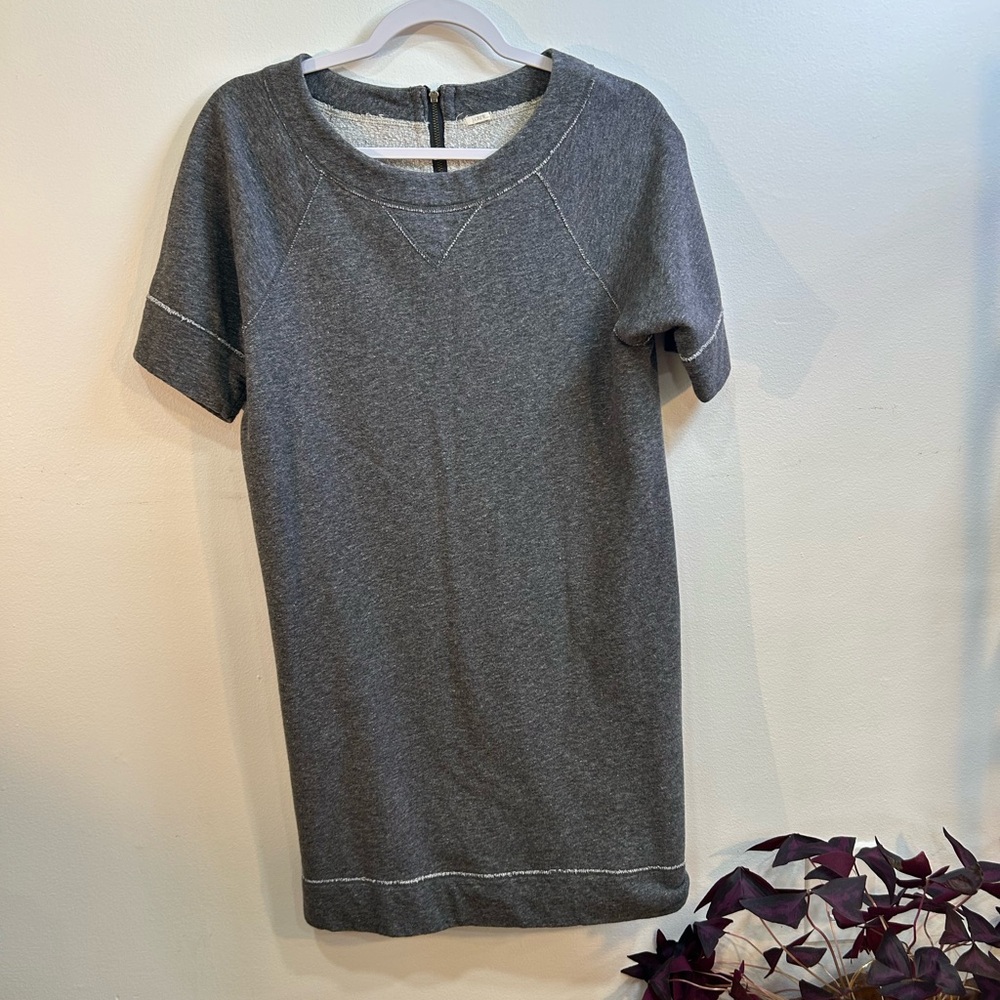 J. Crew Charcoal Mini Sweater Dress